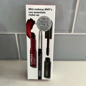 Clinique Mini Makeup Trio — Red Lipstick, Black Mascara & Black Eyeliner